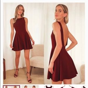 Lulu’s Burgundy Backless mini dress